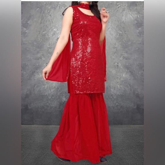 Sharara set, Indian ethnic wear 3 pcs set NWOT/NIP - Picture 4 of 11